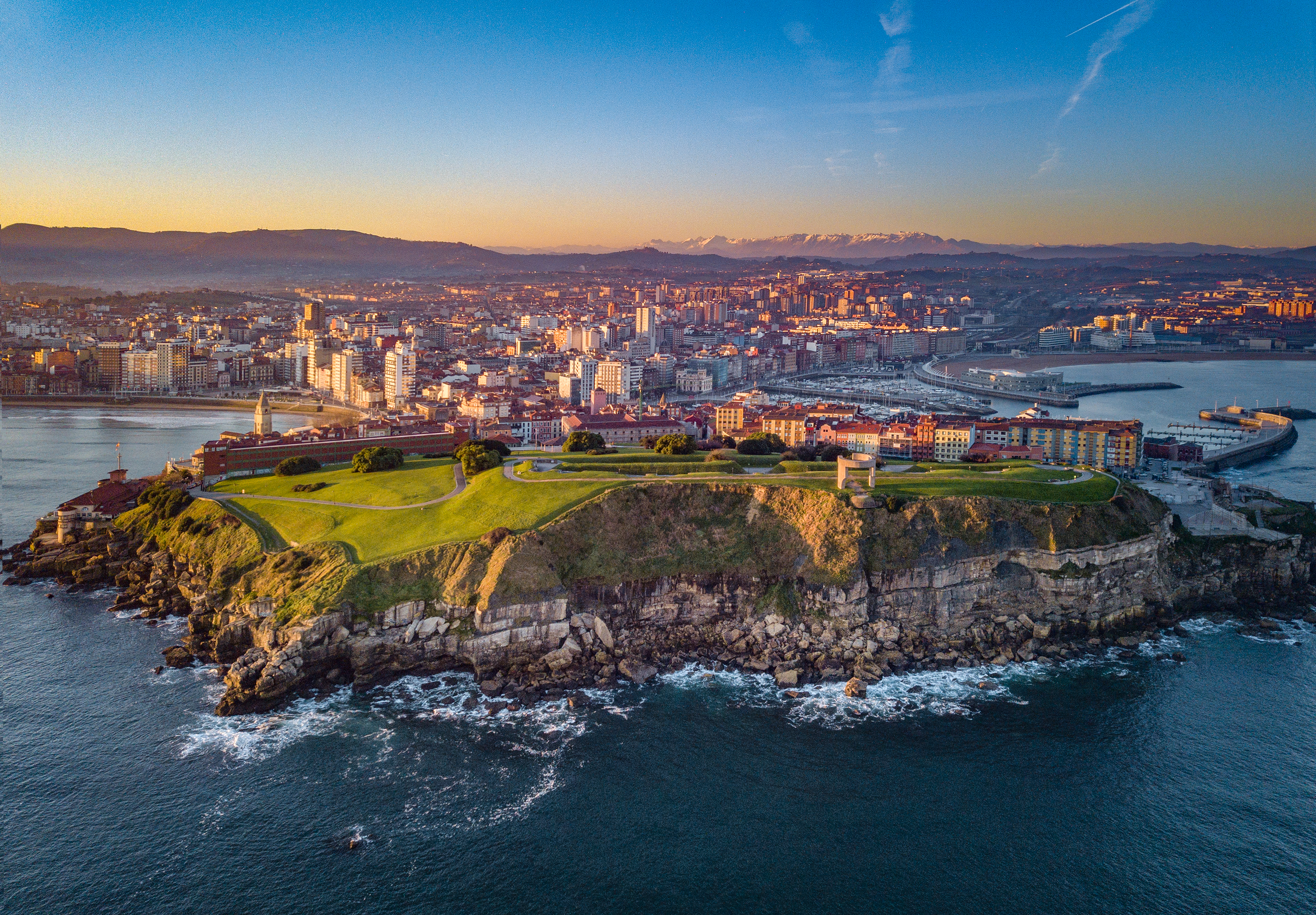 Vista aérea de Gijón